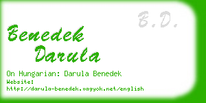 benedek darula business card